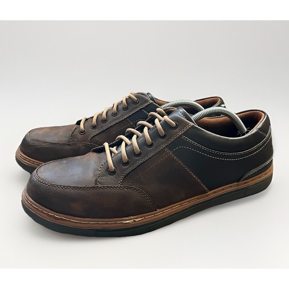 Florsheim Gridley Shoes Sneakers‎ Men's 11D Brown Leather Steel Toe Work FS2600 - Picture 1 of 8